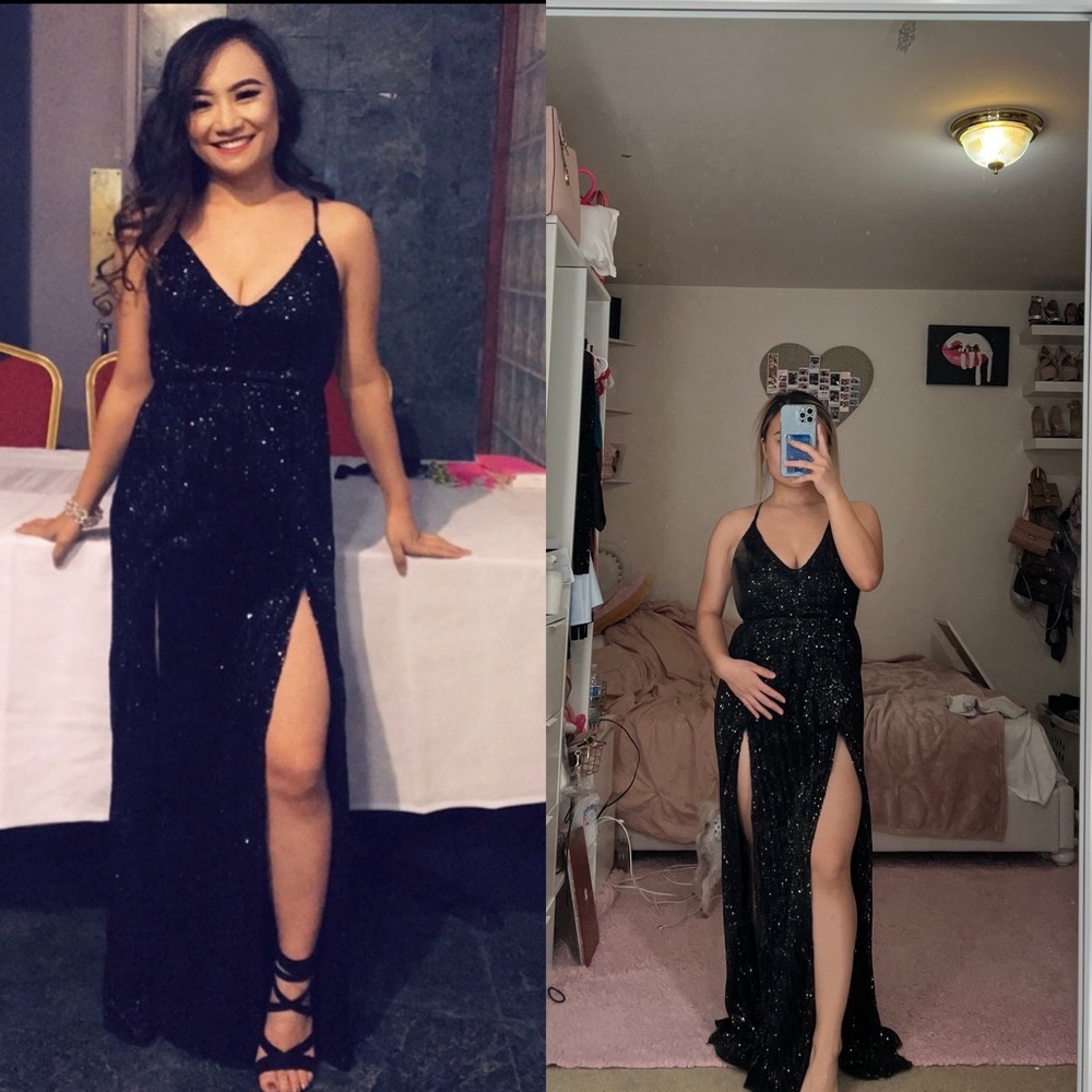 Sequin black dress
